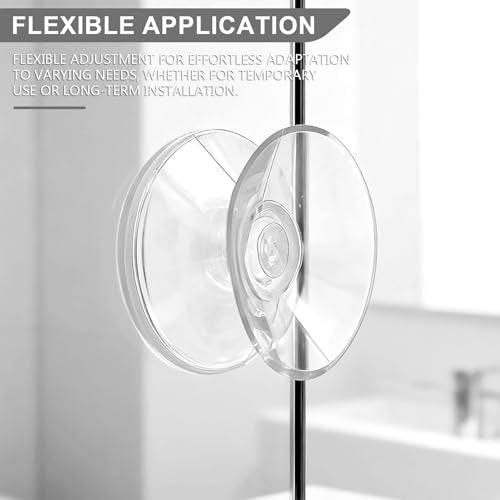 10PCS Double Sided Suction Cups - Heavy Duty Clear Silicone Sucker Pads (30mm) for Glass Mirrors Bathroom Aquarium Smooth Surfaces