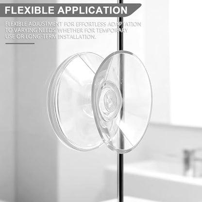 10PCS Double Sided Suction Cups - Heavy Duty Clear Silicone Sucker Pads (30mm) for Glass Mirrors Bathroom Aquarium Smooth Surfaces