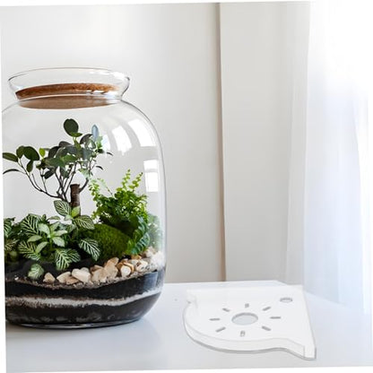 KESYOO Triangle Aquarium Corner Shelf Multi-Functional Fish Tank Storage Stand for Organizing Fish Food and Accessories Space-Saving Design for Use