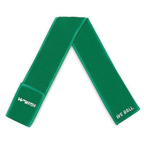 We Ball Sports Streamer Football Towel, Sports Towel with Hook and Loop Fastener to Clean Football Visor and Gloves (Green, Adult) - color: Green