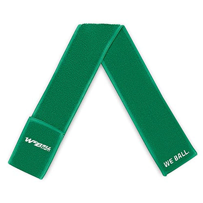 We Ball Sports Streamer Football Towel, Sports Towel with Hook and Loop Fastener to Clean Football Visor and Gloves (Green, Adult) - color: Green