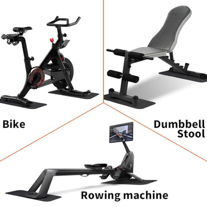 THAILE 2-Pack Bike & Rowing Machine Mats, 4mm, for Peloton & Yosuda | Stability & Cushioning Reduces noise and vibration under Peloton-compatible bikes, spin bikes, treadmills and walking pads. - size: 23.6"L x 11.8"W x 0.14"Th