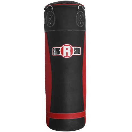 Ringside Large Leather Heavy Bag, Punching Bag for Boxing Training and Workout, Includes Heavy Bag Chain and Swivel - size: 100 lb