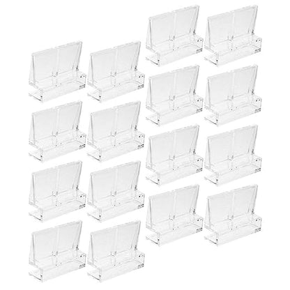 OSALADI 16pcs Acrylic Aquarium Lid Support Clips for Fish Tank Cover and Easy to Install Aquarium Accessories for Covers