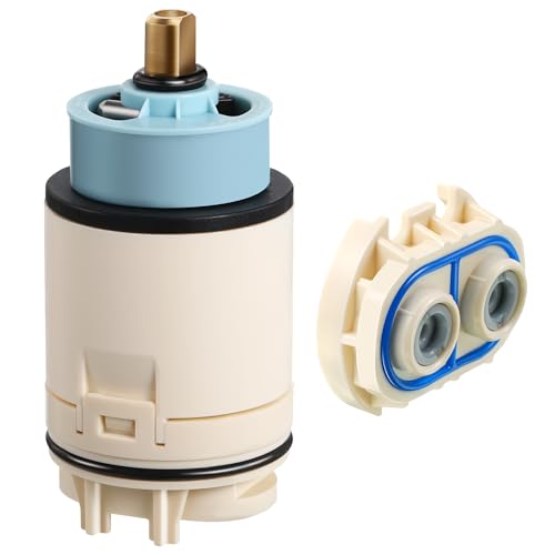 Dreyoo Single Function Pressure Balance Cartridge Replacement for RP70538/RP73625, Shower Cartridge Compatible with Peerless/Delta Single Handle Tub/Showers Faucet (Check Valve Included) (1 Pack)
