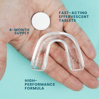 Overnight + Whitening Retainer Cleaner Tablets, Mint, 4 Month Supply by M3 | Compatible with Retainer Cleaner Machine & Ultrasonic Retainer Cleaner, Helps Remove Tough Stains, Buildup, Odors & Plaque - size: Overnight Whitening (120 Count)