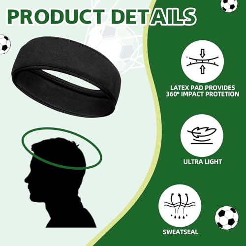 2 Pcs Protective Headband for Flag Football Soccer Headgear - size: Medium