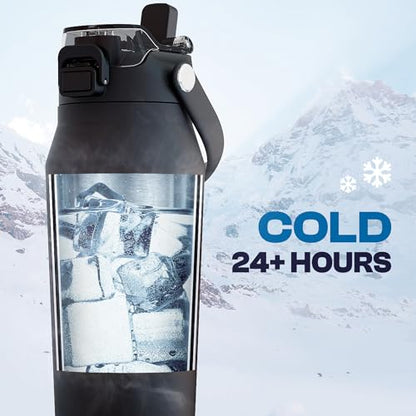 Frost Buddy 24oz Insulated Water Bottle - Straw & Chug Lid - Leak-Proof - color: Ice Cream, size: 24 Ounces