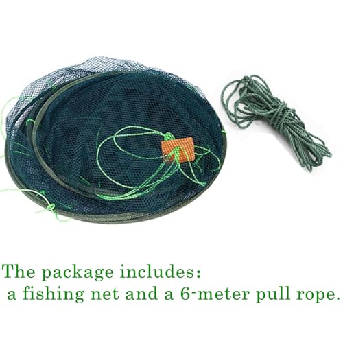 Foldable Fishing Net Hand Casting Cage Crab Net for Fish Shrimp Minnow Crayfish Crab - size: Big-Diameter:39.4inch/100cm