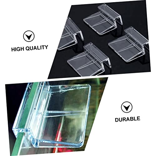 LIOOBO 10pcs Acrylic Support Frame for Fish Tanks Clips Aquarium Lid Clips Aquariums Fish Tank Rack