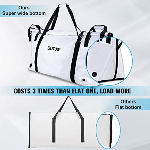 Goture Insulated Fish Cooler Bag,Travel Insulated Cooler Bag,Monster Leakproof Fish Kill Bag, Portable Small/Medium/Large Cooler Bag for Outdoor Travel Camp Beach Picnic with Drain Plug - color: Medium-46.7x11.8x19.7in
