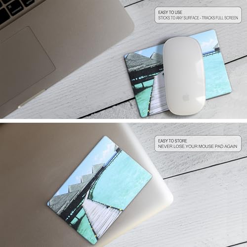 Mouse Pad Adhesive Bottom - Sticks to Any Surface - Portable - Webcam Covers and Screen Cleaner Included (5 Pack - TOP Picks) - color: 5 PACK - TOP PICKS