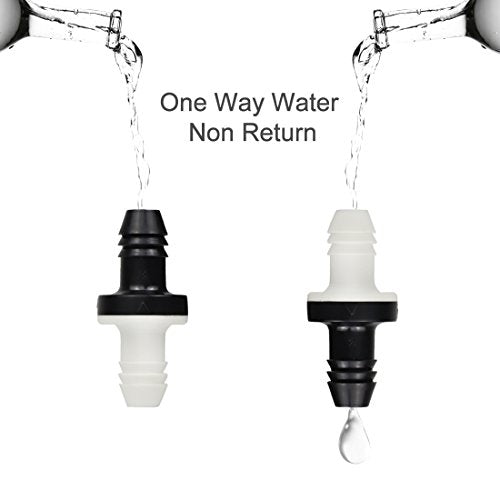 3/8" 10mm Inline vacuum Barbed Check Valve,1Pcs/ 2Pcs /5Pcs ABS One Way Water Non-Return Breather Check Valve for Fuel Gas Liquid Air