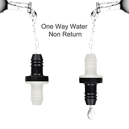 3/8" 10mm Inline vacuum Barbed Check Valve,1Pcs/ 2Pcs /5Pcs ABS One Way Water Non-Return Breather Check Valve for Fuel Gas Liquid Air