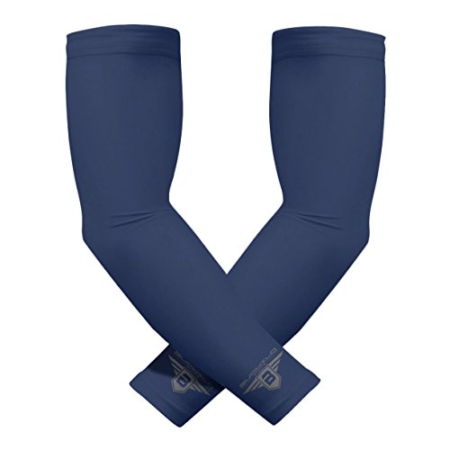 Bucwild Sports Baseball Arm Sleeve - Youth & Adult 1 Pair - Football Basketball Cycling Tennis - color: Navy, size: Small