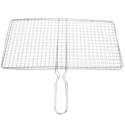 Toddmomy Stainless Steel Grill Basket Fish Kebab Clamp Bbq Net for Grilling Tongs for Grilling Barbecue Tool Picnic Equipment