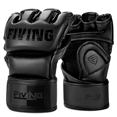 MMA Gloves for Sparring,Muay Thai,Training - color: Black/Black, size: Large