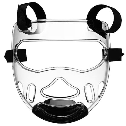 Toddmomy 2Pcs Clear Face Guard for Sports Taekwondo 8.2x7.8 in Plastic