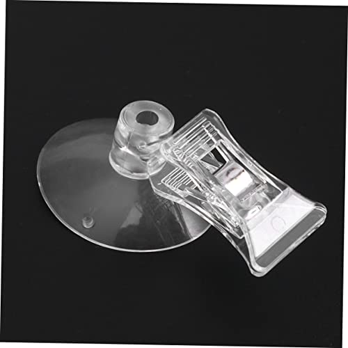 Yardwe Plastic Suction Cup Feeding Clips 10pcs Fish Tank Clip Aquarium Fodder Clamps Accessories