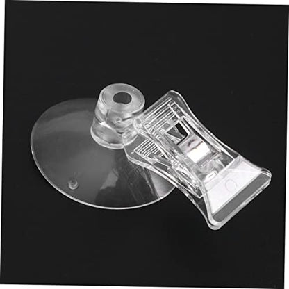 Yardwe Plastic Suction Cup Feeding Clips 10pcs Fish Tank Clip Aquarium Fodder Clamps Accessories