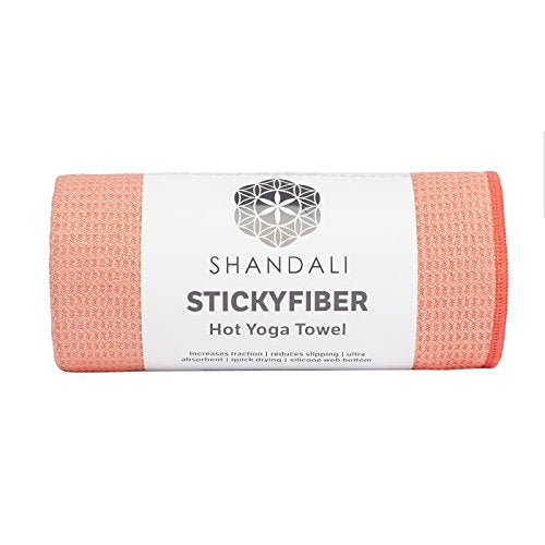 Hot Yoga Towel - Mat-Sized, Microfiber, Super Absorbent, Anti-Slip, Injury Free, 24" x 72" - Best Bikram Yoga Towel - Exercise, Fitness, Pilates Gear - color: Lotus Pink