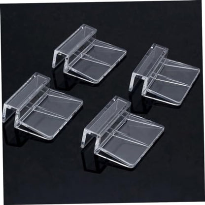 Abaodam 10pcs Acrylic Support Frames for Fish Tank Cover Durable Brackets for Glass Stable Clips for Aquarium Lid Convenient Support Rack for Fish Tanks