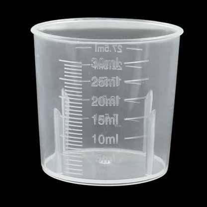 Waziaqoc 30ml/1.02oz Plastic Graduated Beaker (6 Pack), Transparent PP Measuring Cup Mixing Cup for Kitchen Lab - color: 6pcs, size: 30 ml