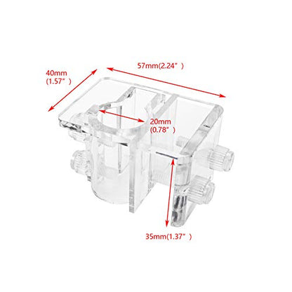 Quluxe 2 Pcs Acrylic Aquarium Soft Tube Fixture Holder Hose Clamps Fixing Clip for Holding Doing Pump Soft Hose