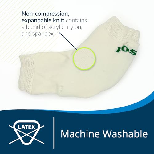 Posey TIDI 6224XL Heel and Elbow Protectors with Foam Pads ― Extra Large ― White ― One Pair of Heel and Elbow Protectors for Protection Against Abrasions ― Home Healthcare ― Medical Supplies - size: Extra Large
