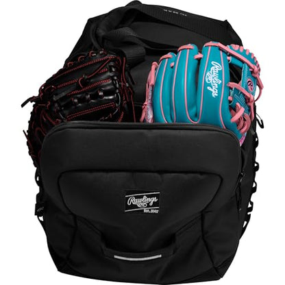 Rawlings Rawlings | Covert2 Duffel Equipment Bag | Baseball/Softball | Multiple Colors - color: Black
