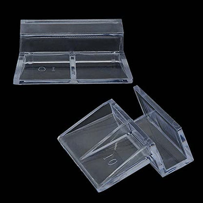 RUIAN Aquarium Glass Cover Clip, 8Pcs Fish Tanks Acrylic Support Holder Aquarium Lid Clips Clamps Clear Universal Lid Clips 10mm