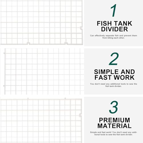 KALLORY 6 Pcs Aquarium Tank Dividers White 30x30cm Fish Tank Isolation Boards Grid Plates Bottom Filter for Aquarium Separation and Fish Habitat Management