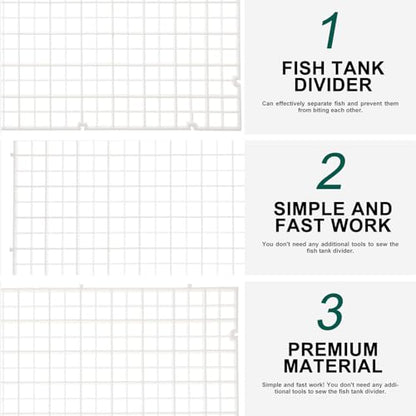 KALLORY 6 Pcs Aquarium Tank Dividers White 30x30cm Fish Tank Isolation Boards Grid Plates Bottom Filter for Aquarium Separation and Fish Habitat Management