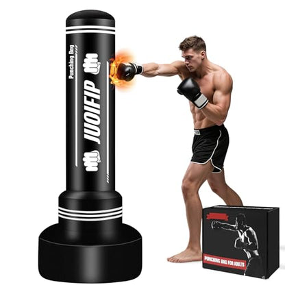 Freestanding Punching Bag with Stand, Men Standing Kickboxing Bag