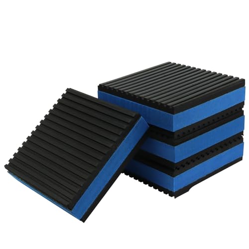 4 Pack Rubber Anti-Vibration Pads 2" x 3" EVA Mechanical Vibration Damping Isolator Pads Square Absorbing Mat for Compressors, Dryer, Washing Machine, Conditioner, Treadmill - color: 3" * 3"