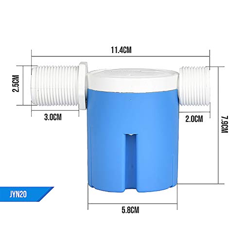 3/4" Automatic Water Level Control Valve - Inside Type, Side Inner Auto Float Valve for Water Tank, Solar Energy, Auto Pot, Aquarium