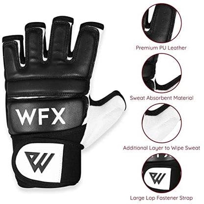 WFX Punch Bag Boxing Gloves Karate Mitts MMA Body Combat Taekwondo Training Martial Art Fighting Grappling Muay Thai TKD MMA Synthetic - size: Large