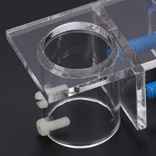 Haofy Acrylic Water Tube Holder Aquarium Pipe Fixture Transparent Tube with Screws for Fish Tank Filter Organization Under 2.5cm (Single Hole)