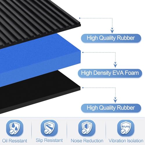 8 Pack Anti Vibration Pads for Washing Machine 4"x4", 7/8"T EVA Mechanical Damping Vibrating Sound Isolation Pad Rubber Isolator Mat for Compressor, Air Conditioner, Washer, Dryer, Treadmill - size: 4'' X 4'' X 7/8"