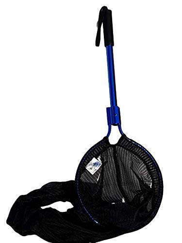 Pond H2o Heavy Duty Koi Fish Transport Sock Net 12 Inch Diameter 48 Inch Long with 15 Inch (40cm) Pole, Koi Sock Net Safely Transfer Pond Fish Not Waterproof Soft Netting, Interchangeable System