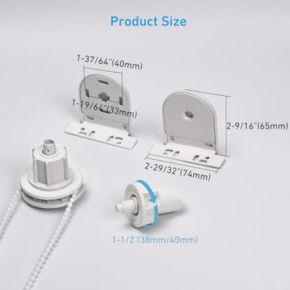 1 1/2 inch (38mm) Tube Clutch Replacement Kit for Roller Shades - Complete Repair Set with Metal Bracket, Clutch Mechanism & End Plug - Fits 1.5" OD (Outer Diameter) Tubes Only - style: 38mm Metal Bracket