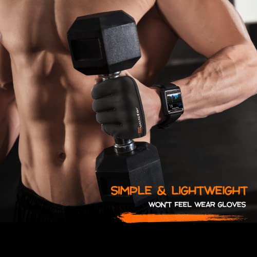 SueStar Partial Weight Lifting Gloves, 3/4 Finger Workout Gloves for Men Women, Full Palm Protection & Silicone Grip Gym for Weightlifting Exercise Fitness Smartwatch Friendly - size: X-Small
