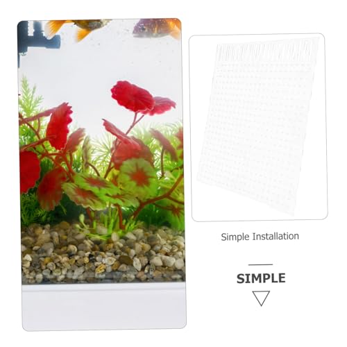POPETPOP Fish Tank Accessory Clear Acrylic Isolation Board 20x30cm Suction Cup Divider for Aquarium