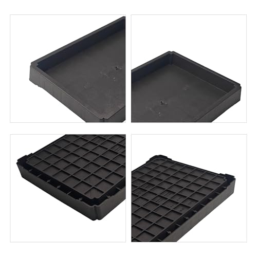 9 Inch Black Plant Saucer Tray, Heavy Duty Resin Flower Pot Drip Tray, Water Catcher for Indoor Outdoor Planters and Seed Starting - size: 9 Inch