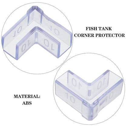 OSALADI 25pcs Fish Tank Corner Protectors 90° L-Shaped PVC Edge Guards 10mm Aquarium Glass Edge Guards for Furniture Safety and Babyproofing