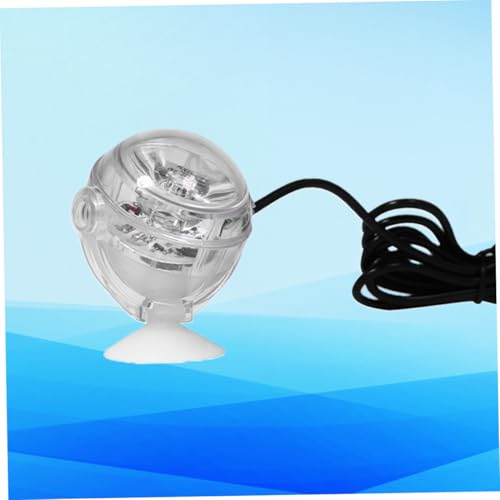 GALPADA Aquarium LED Spotlight with Durable Silicone Suction Cup Fish Tank Decorative Light for Fresh Saltwater Submersible Multi-Purpose Underwater Lamp with Convex Lens US Plug