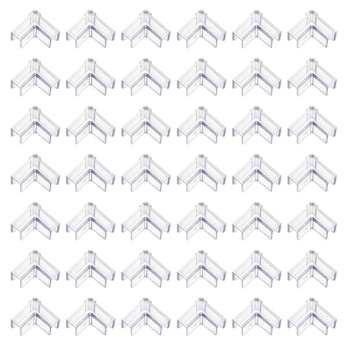 MAYJOYDIY 100 Pcs Corner Protector for Aquarium 1x1x0.6inch Anti-Collision Edge Guard Plastic Glass Edge Protector for Fish Tank Furniture Protection, Groove: 6mm, Clear - color: Clear