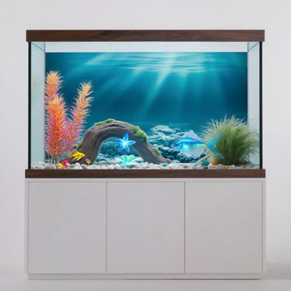 48X18 Inch Sunlit Underwater World Aquarium Backdrop - Vibrant Undersea Theme Fish Tank Background Durable Polyester Marine Decor - size: 48X18in