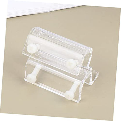 Aquarium Support Brackets 4pcs Acrylic Fish Tank Cover Holder Easy to Install Suitable for Open Ribs Tanks (White)