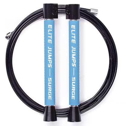 Elite Jumps Surge 3.0 Speed Jump Rope, Double Unders - color: Powder Blue, size: Surge 4.0